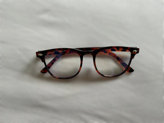Blaulichtfilter Brille Leopardenmuster